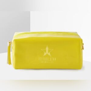 RARE Jeffree Star Chartreuse Makeup Bag 💚 Neon Vinyl Pouch OG Discontinued BNWT